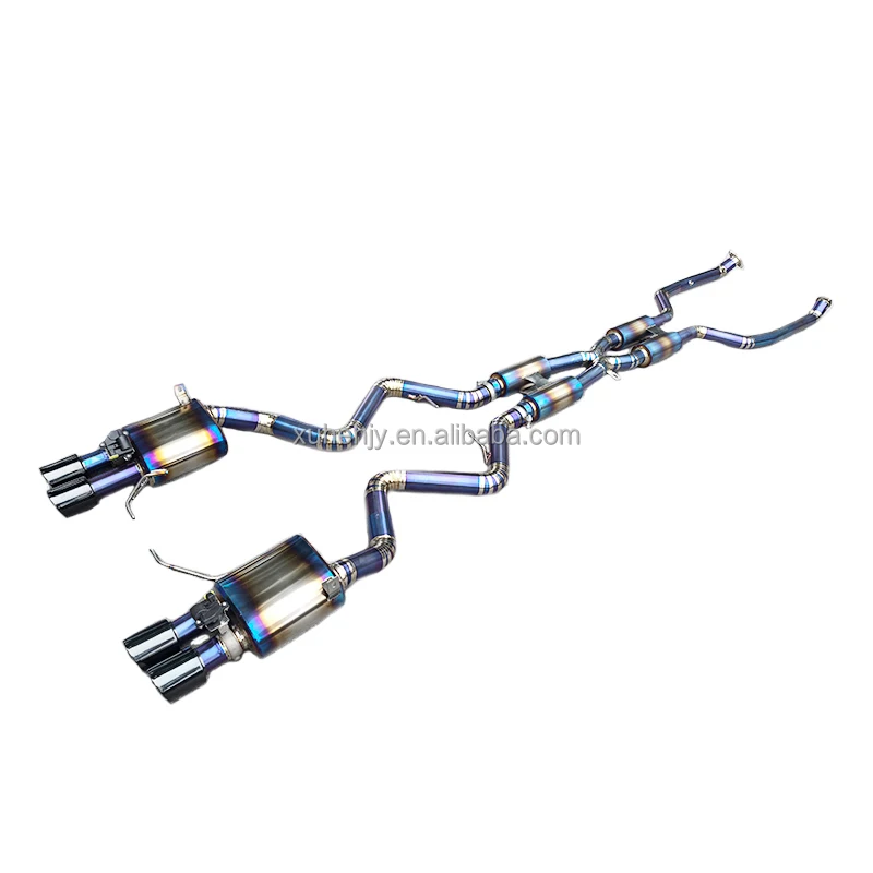 For M3 E90 E92 E93 4.0L Titanium Catback System X Pipe With Valves  Exhaust Pipe With Tips