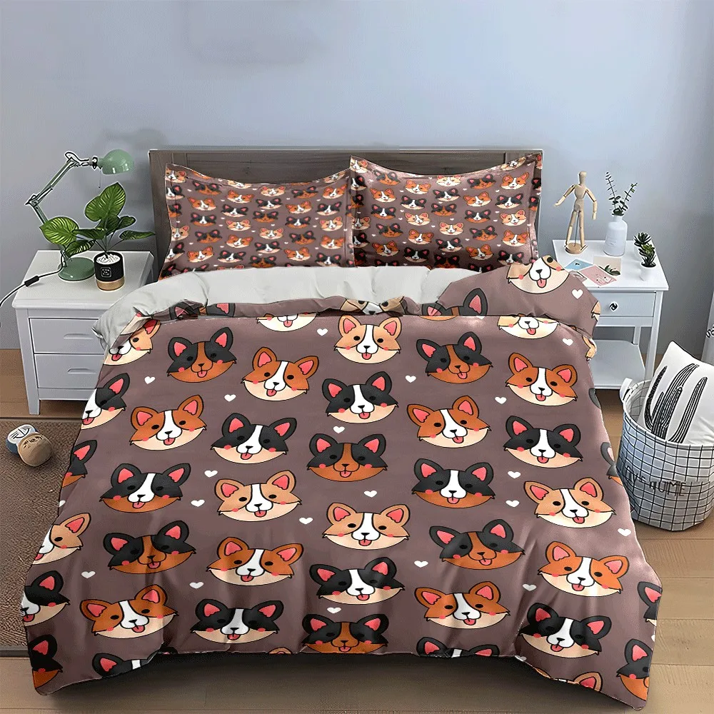 

Cute Dog Pattern Gift Set Exquisite three-piece bedding set gift for kids and adults