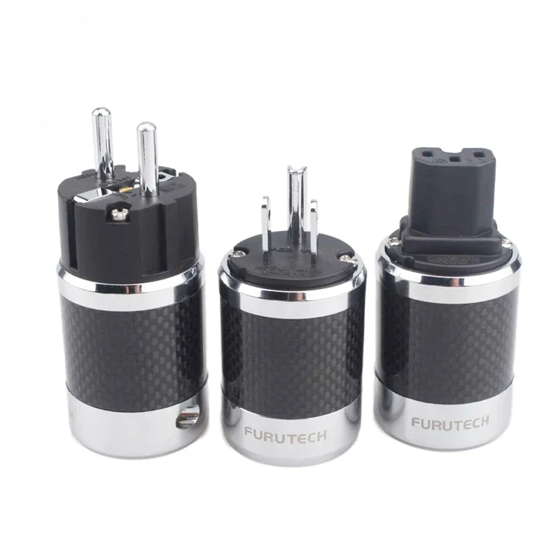 อะแดปเตอร์เสียงไฮไฟ Furutech FI50 โรเดียมชุบ US และ EU ปลั๊กไฟ AC C13 IEC Connector