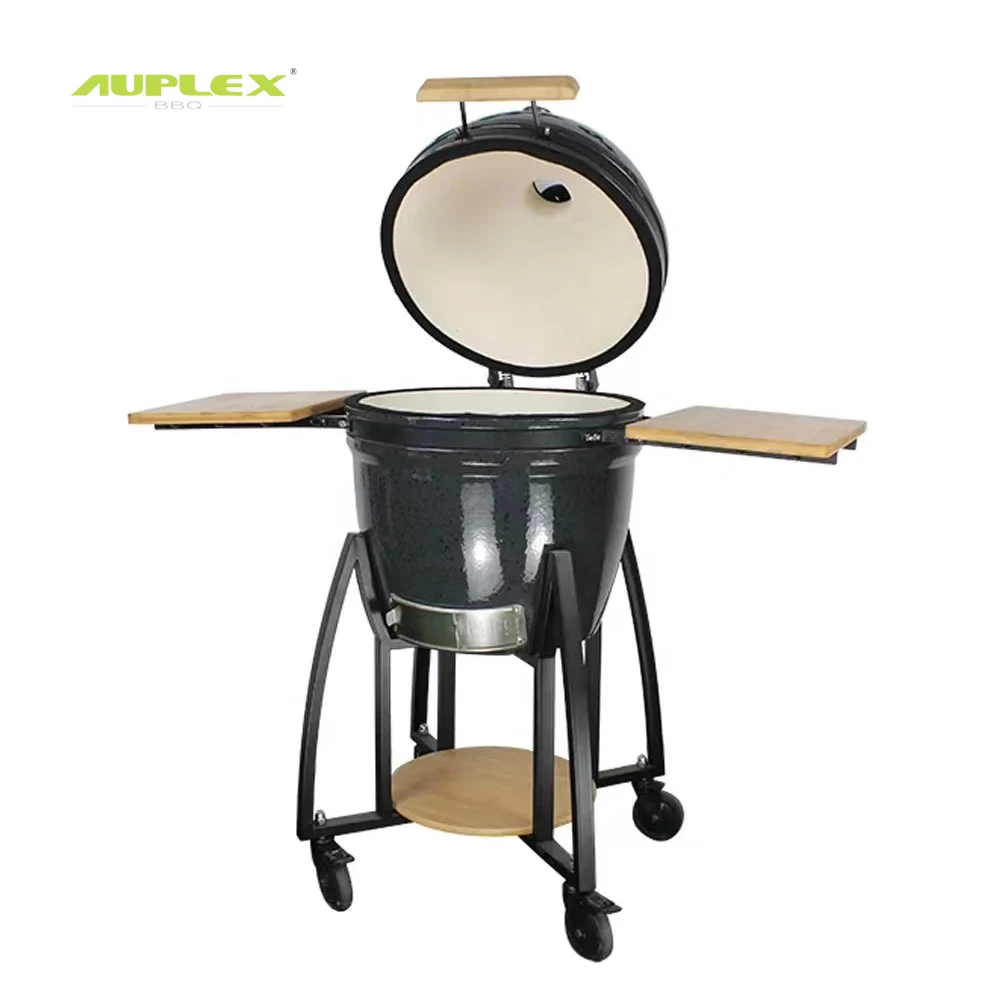 

21 Inch Charcoal BBQ Smoker Ceramic Kamado with Carbon Parrilla, Ideal for Cookware Set and Garden Decoration