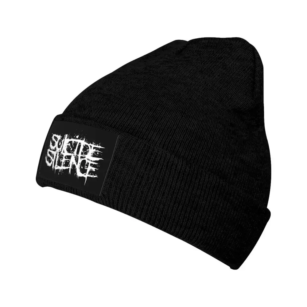 Suicide Silence Logo Black Rock Band Heavy Metal Knitted Beanie, gorro, estilo de empalme, alta calidad