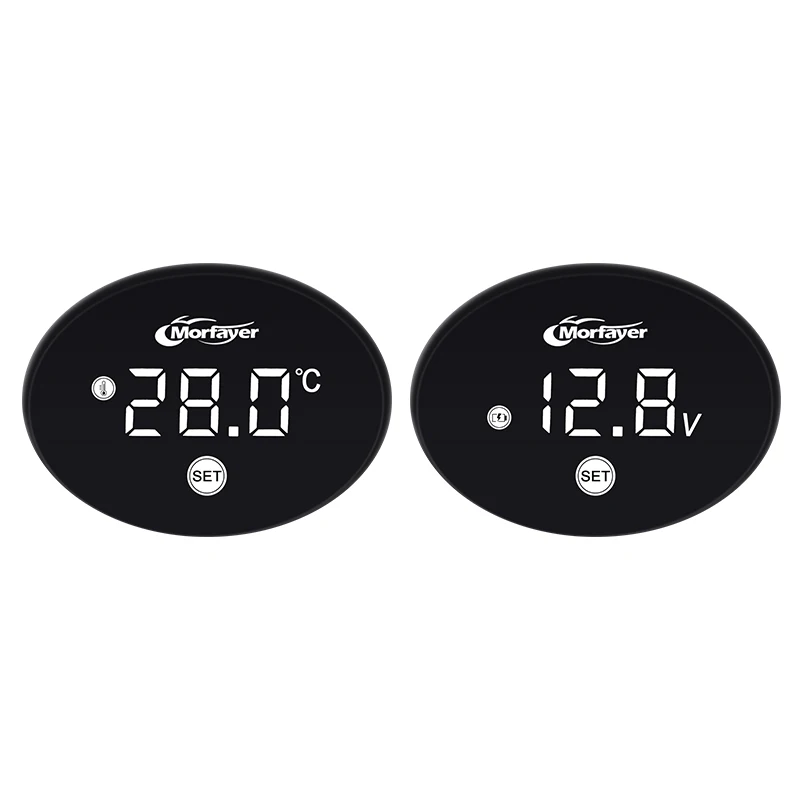 

9-24V Motorcycle Universal Voltmeter Voltage Display LED Mirror Mount Waterproof