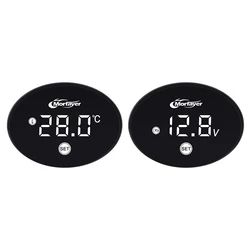 9-24V Motorcycle Universal Voltmeter Voltage Display LED Mirror Mount Waterproof