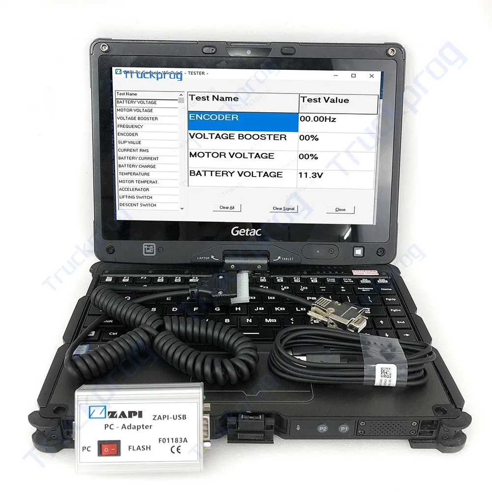 

Full Set Getac Laptop ZAPI PC Can Console ZAPI-USB Controller Truck Diagnostic Scanner Zapi Forklift Diagnostic Tool