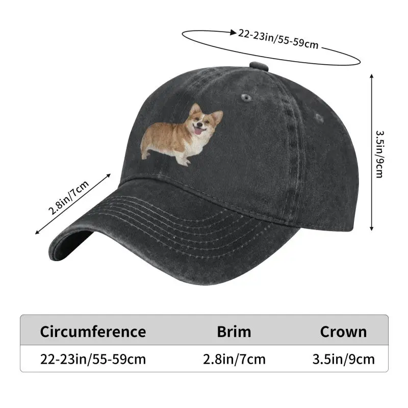 Classic Unisex Cotton Pembroke Welsh Corgi Baseball Cap Adult Adjustable Dad Hat for Men Women Sports