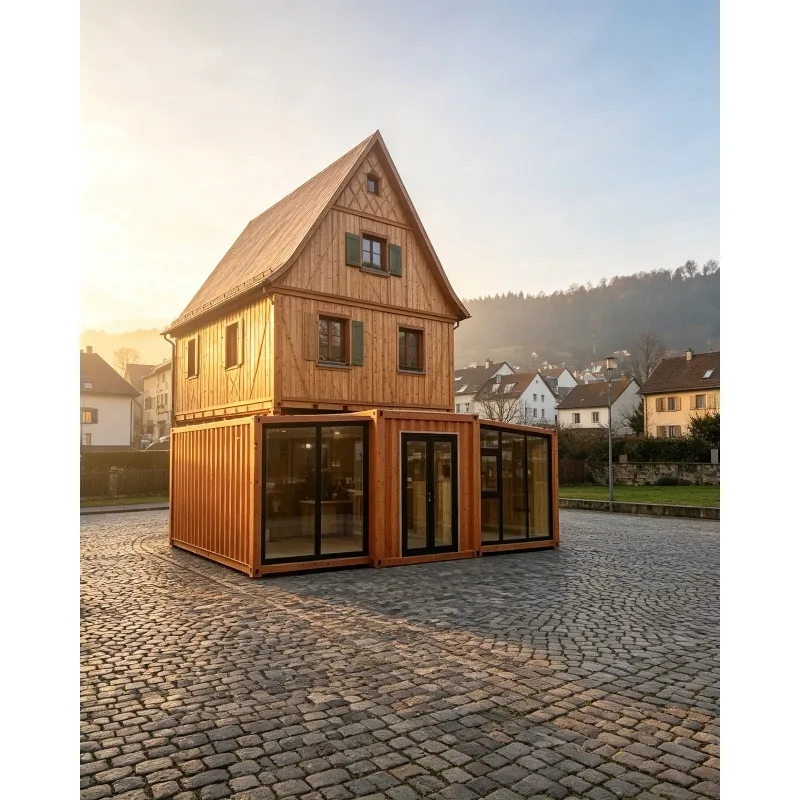 20ft Expandable Container House with Roof and Terrace Customizable for Residential Homestay Rental and Resort Use
