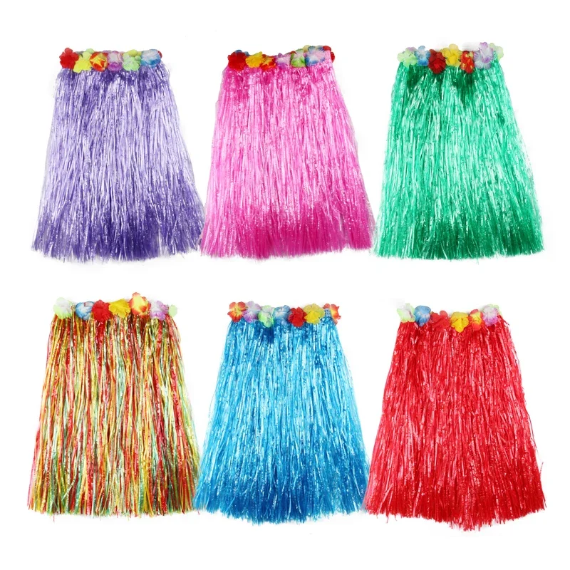 1Pcs 40cm-80CM single layer women Hawaiian Hula Skirt Suit lady dance grass dress adult Hawaii Beach Festive Party Supplies