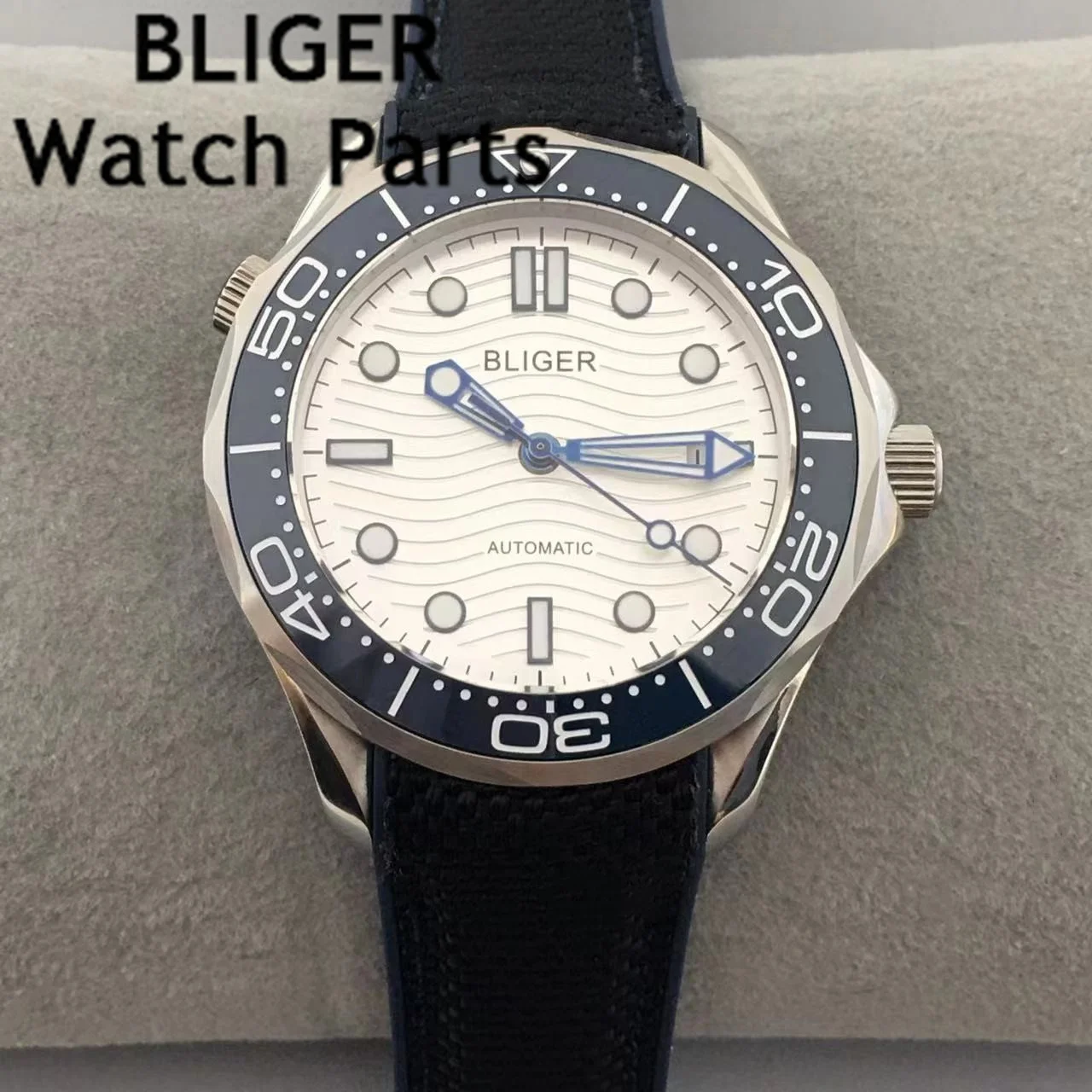

BLIGER 41mm NH35A Automatic Mens Watch MIYOTA 8215 PT5000 Silver Blue Black Green Dial Steel Bracelet Date Ceramic Bezel