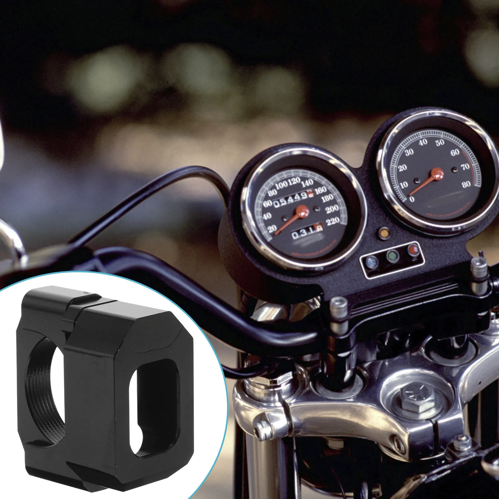 

1Set Universal Motorcycle Gear Display Bracket Sturdy Aluminum Alloy Speedometer Indicator Mount Handlebar Gear Assembly Holder