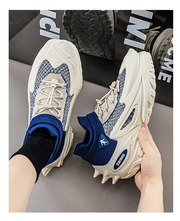 2026 Frühling und Sommer Neuer Stil Alltagstaugliche Personalisierte Herrenschuhe 39-45 Große Größen Dickbesohlte Modische Freizeitschuhe Vielseitige Sportschuhe – Detail 26