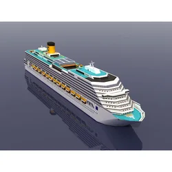 Social Science Costa Pacific Paper Model Ship Model Handmade Gift Assembling Model Jigsaw Puzzle Model