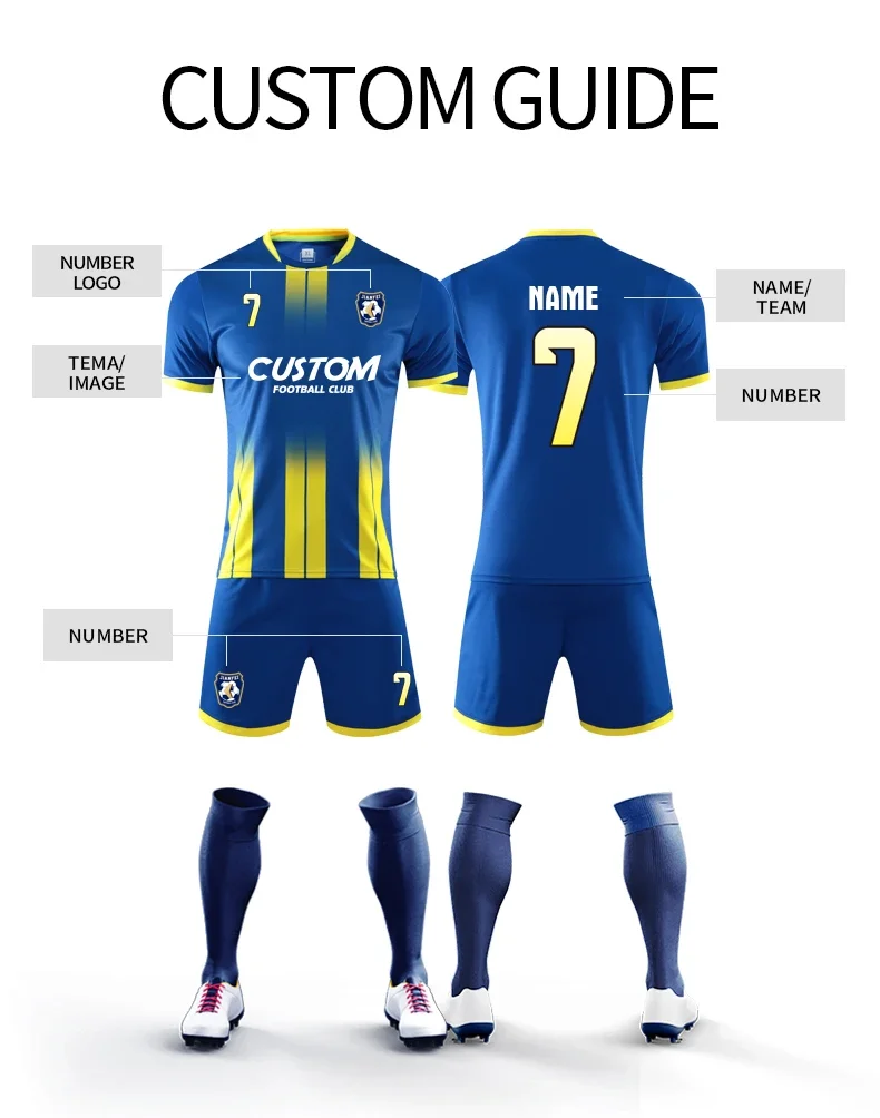 Custom Mens Football Jerseys 100% Polyester Football Shirts