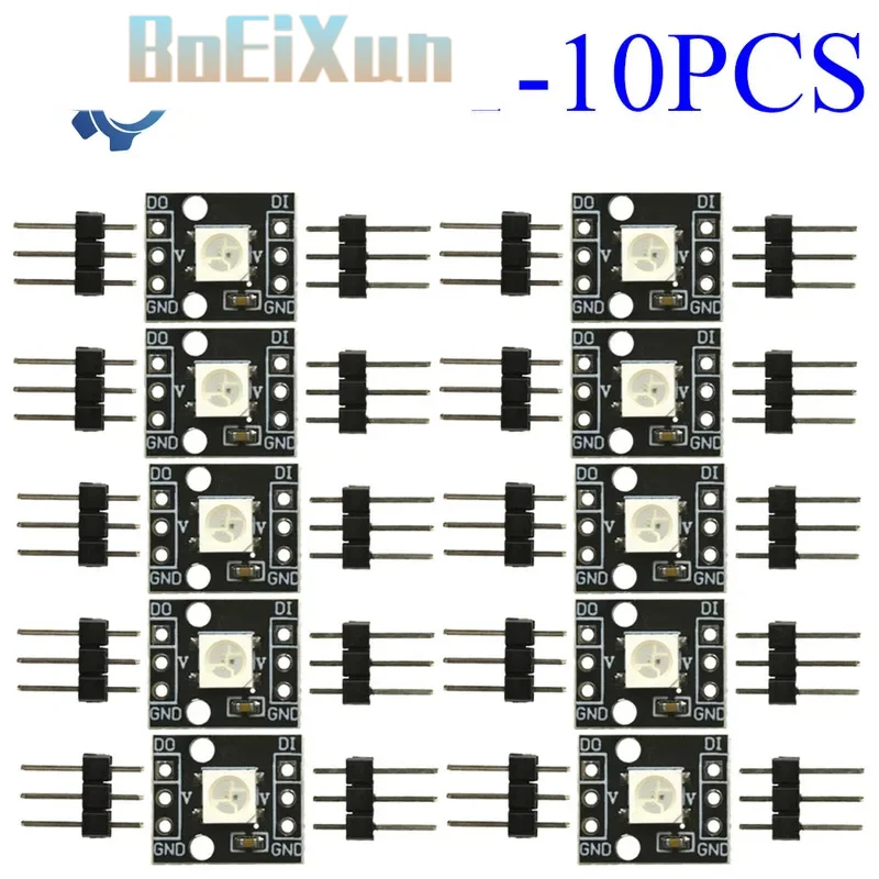 1-10pcs Electronic building block one RBG 1Bit low power long life WS2812B serial 5050 full color LED module