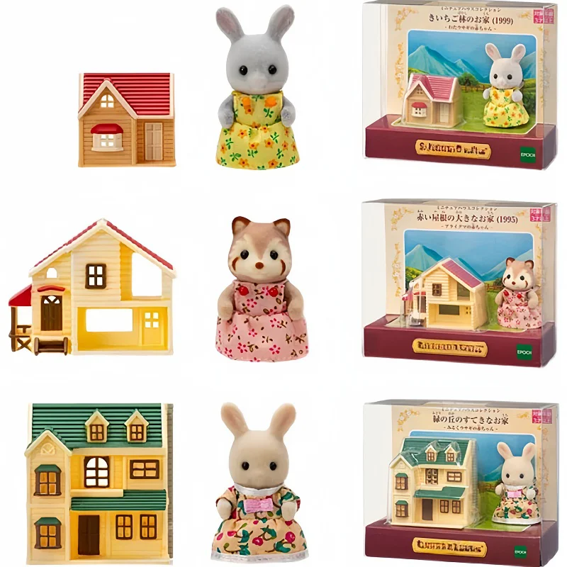 Sylvanian Anime Figures Mini Collection Cottage Girl Figures Kawaii Cute Decoration Families Christmas Gift For Kids Toys