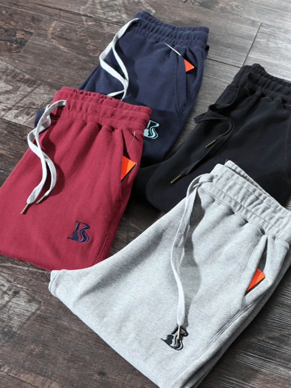 

Универсальные мужские трикотажные брюки из чистого хлопка для весны и осени, повседневные спортивные штаны с манжетами, модные, в различных цветах