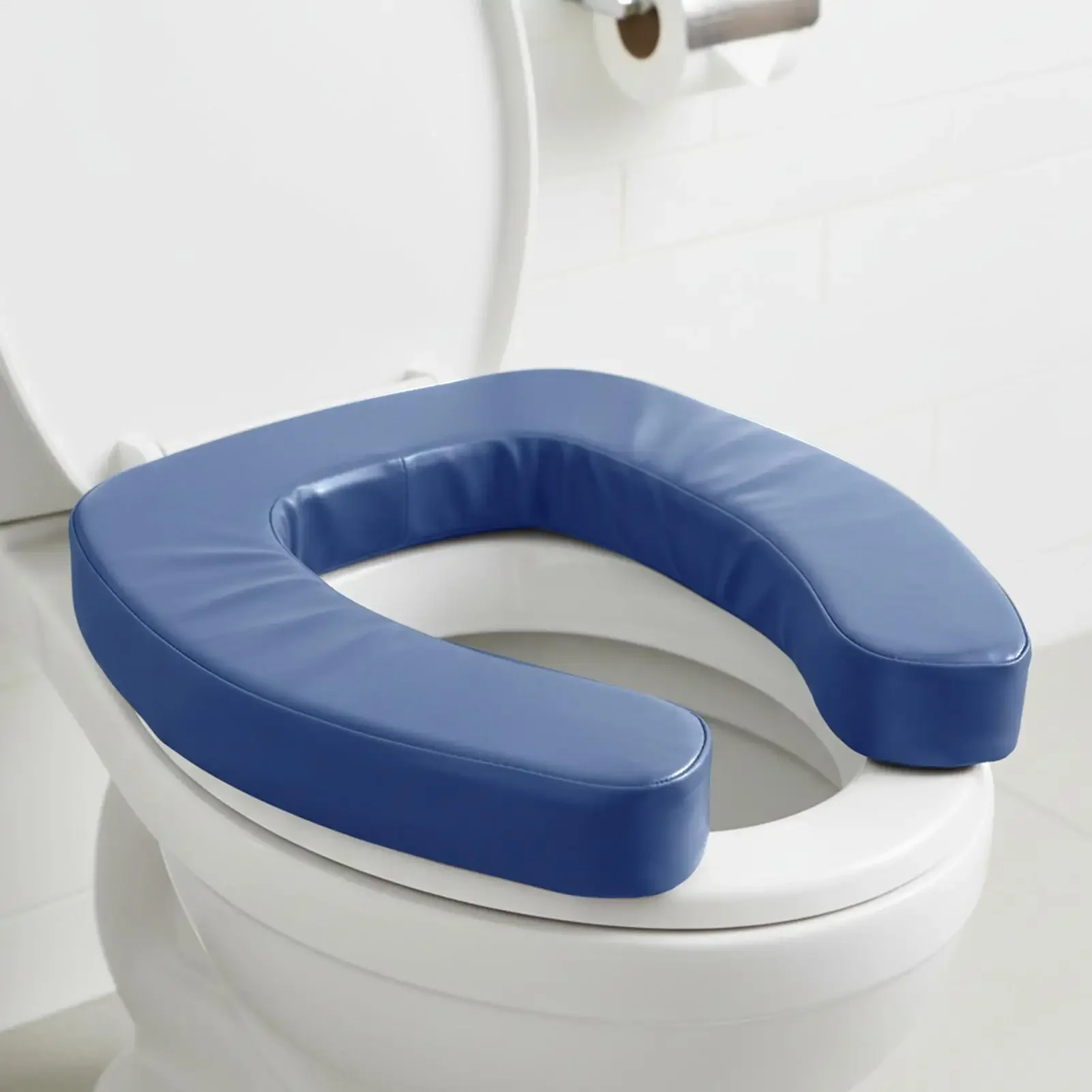 Toilet Seat Riser Portable Padded Seat Toilet Lift Improves Assist Sitting Postures Height for Elderly Disabled Pregnant
