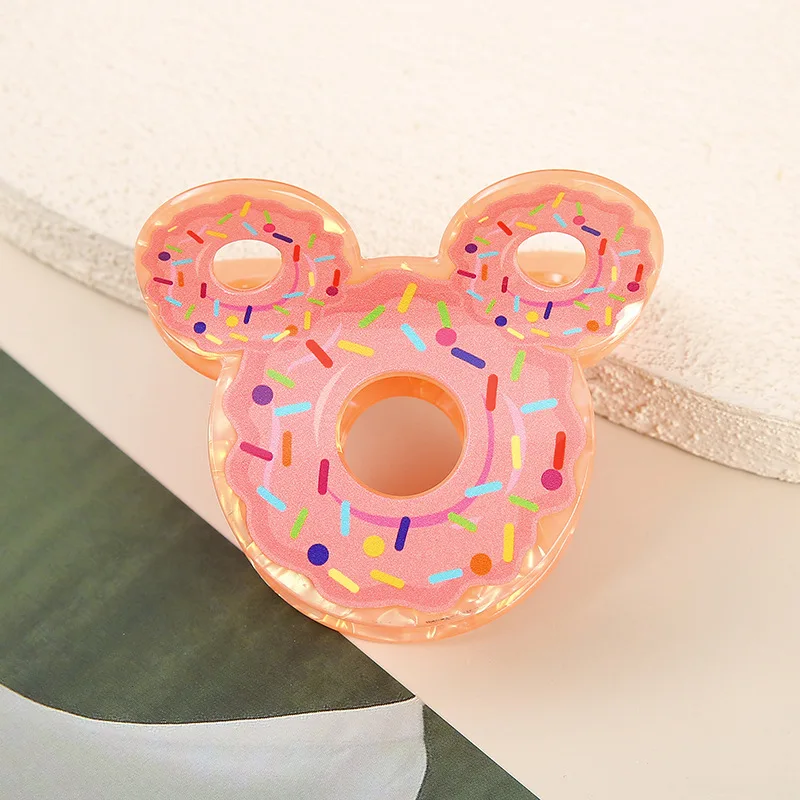 1pc Sparkling Girl's New Simulated Food Doughnut Gripper Personalized Fun Cute Hair Clip view 4