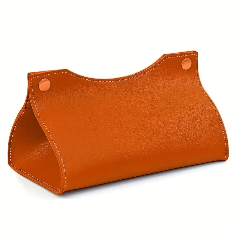 Personalized Customized Light Luxury Leather Tissue Box Home Creative Living Room Storage Car Tissue Box Storage Bag Napkin Box view 6