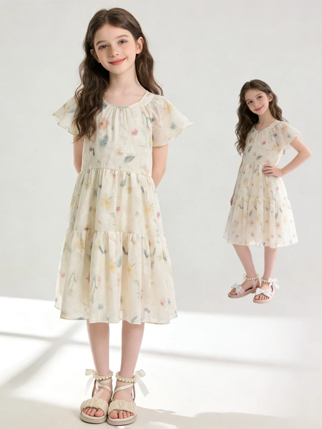 girls-summer-dress-2026-new-style-children's-country-style-mid-length-sleeveless-dress-cool-feeling-fly-sleeve-midi-skirt