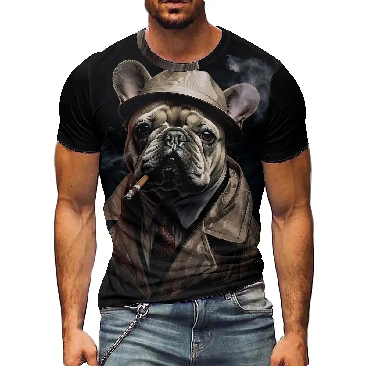 

Men's 3D Printed Short-sleeved T-shirts for Casual Wear, Outdoor Adventures, Smooth Fabric, Printed Short-sleeved T-shirts for M