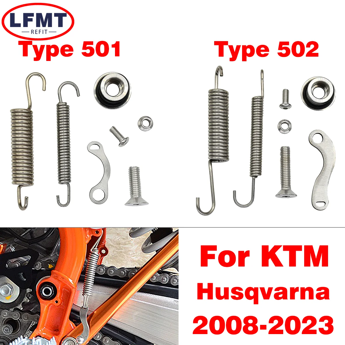 

Motocross Kickstand Side Stand Springs Kit For Husqvarna FE TE FX TX 2017-2022 For KTM EXC EXCF XC XCF XCW SX SXF 2008-2021 2023