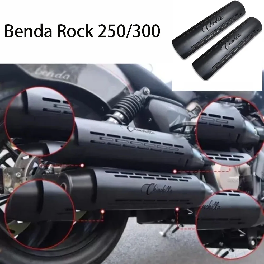 Geeignet für Benda Rock 250/300 Motorrad-Auspuffrohr-Isolierabdeckung, Verbrühungsschutz-Dekorabdeckungszubehör.
