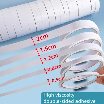 1 adet Çift Taraflı Bant Sadelik Şeffaf Ince Yüksek Viskoziteli Çift Taraflı Bant dokunmamış Yapışkan Bant Scrapvooking Malzemeleri