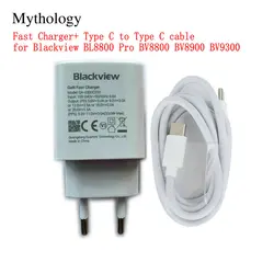 Fast Charge for Blackview BL8800 Pro BV8800 BV8900 BV9300 Original  EU Plug Travel Power Adapter 33W Type C To Type C Cable