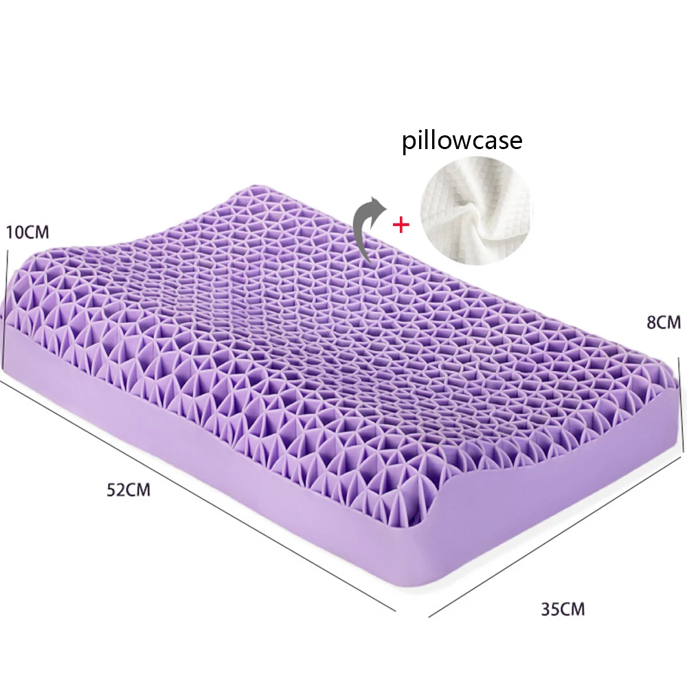 52x35cm TPE Pektin Alátét memória Alátét nyakú Célzat párnák Magas orthopedic Boltváll Fájdalom védelem Nyak számára Ágy подушка