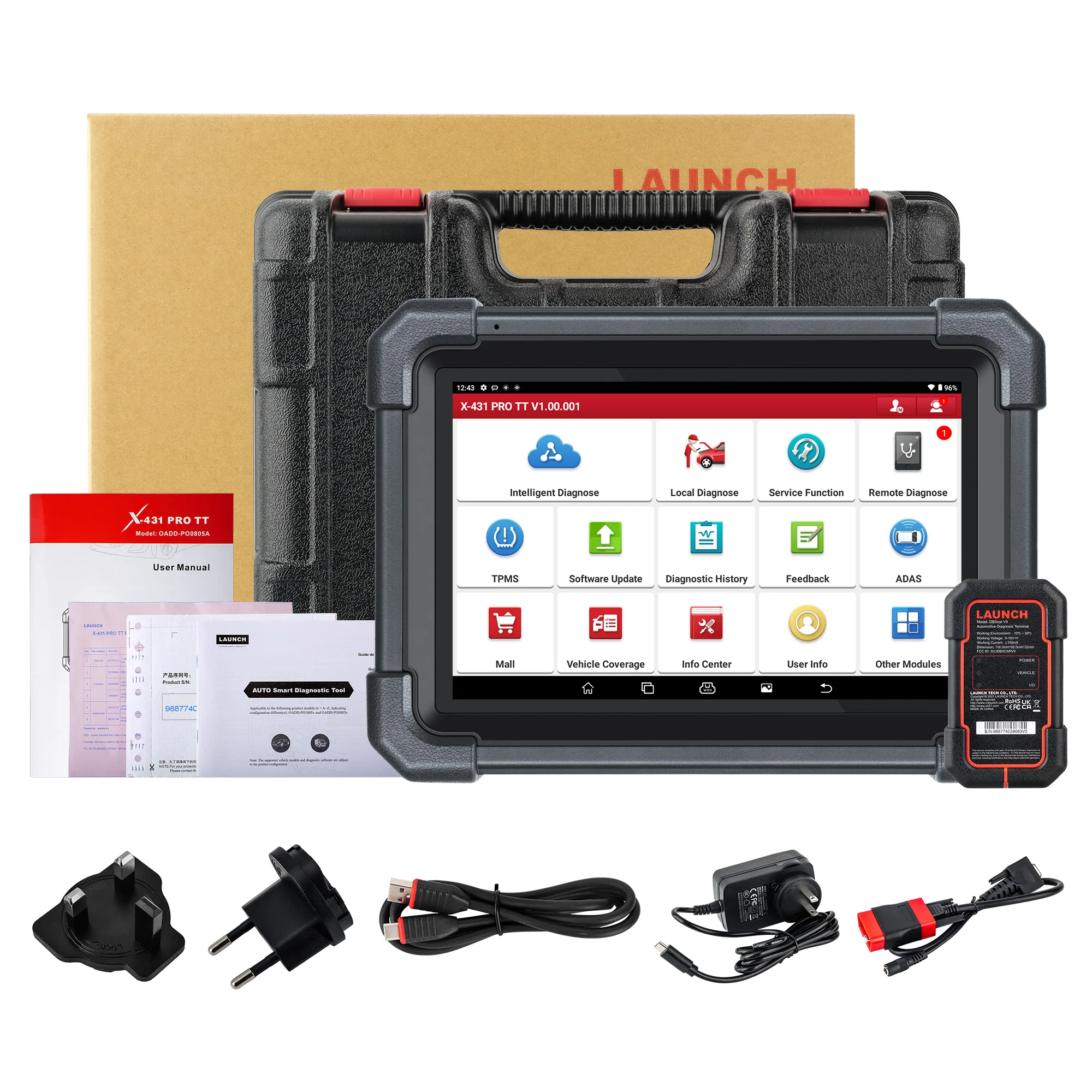 8 inch LAUNCH X431 PRO TT Online ECU-codering Nederlands autodiagnoseapparaat 37+ Reset Bi-directionele CANFD DOIP DBSCar VII TPMS ADAS Vrachtwagen uitbreiden - afbeelding 2