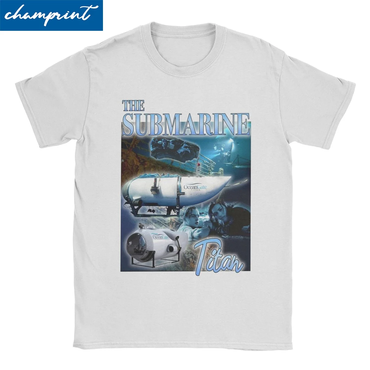 The Titan Submarine T Shirts Men Women's Cotton Vintage T-Shirt Crew Neck OceanGate Tee Shirt Short Sleeve Tops New Arrival