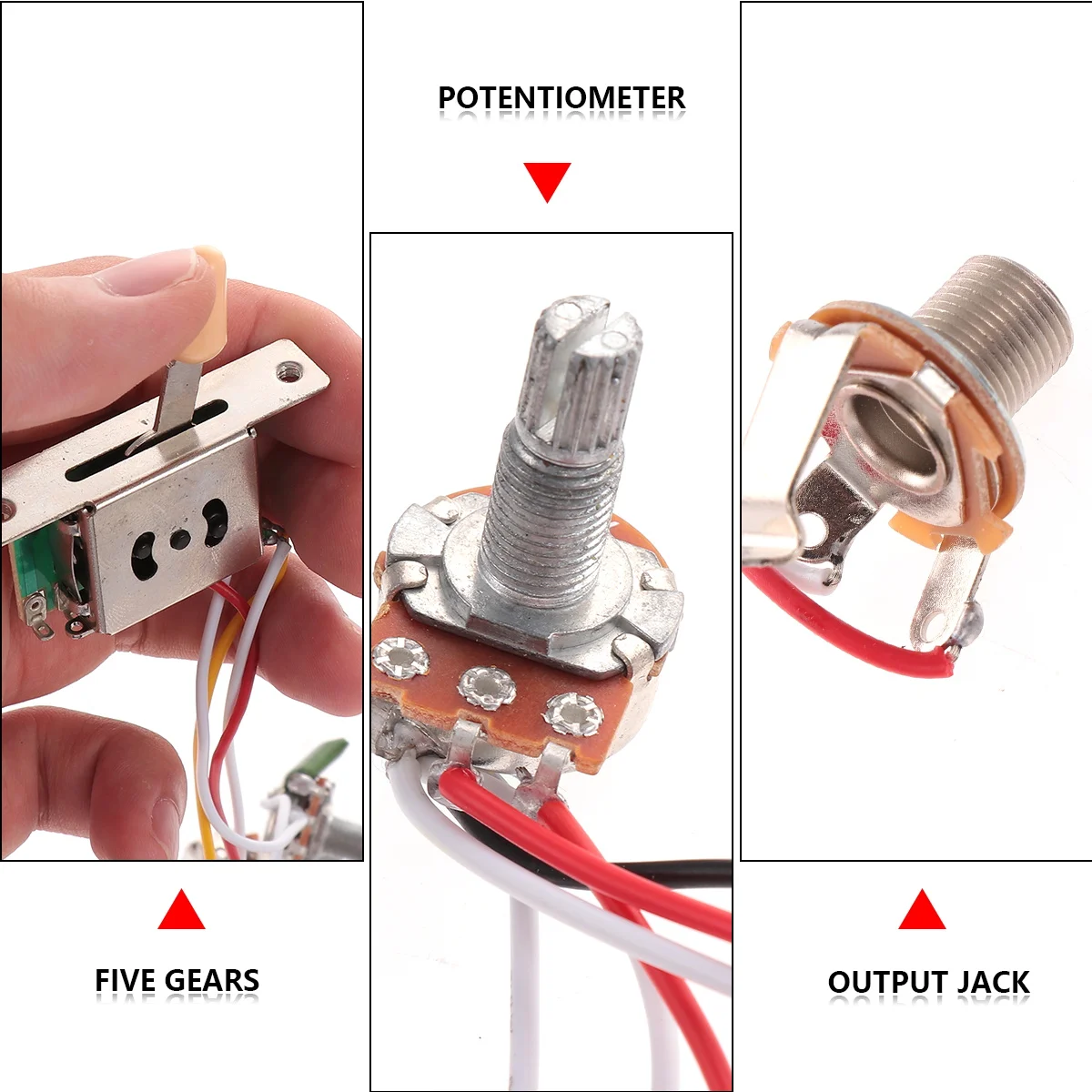 

Electric Guitar Switch Socket Connectors Wiring Kit Circuit Supplies Electronic