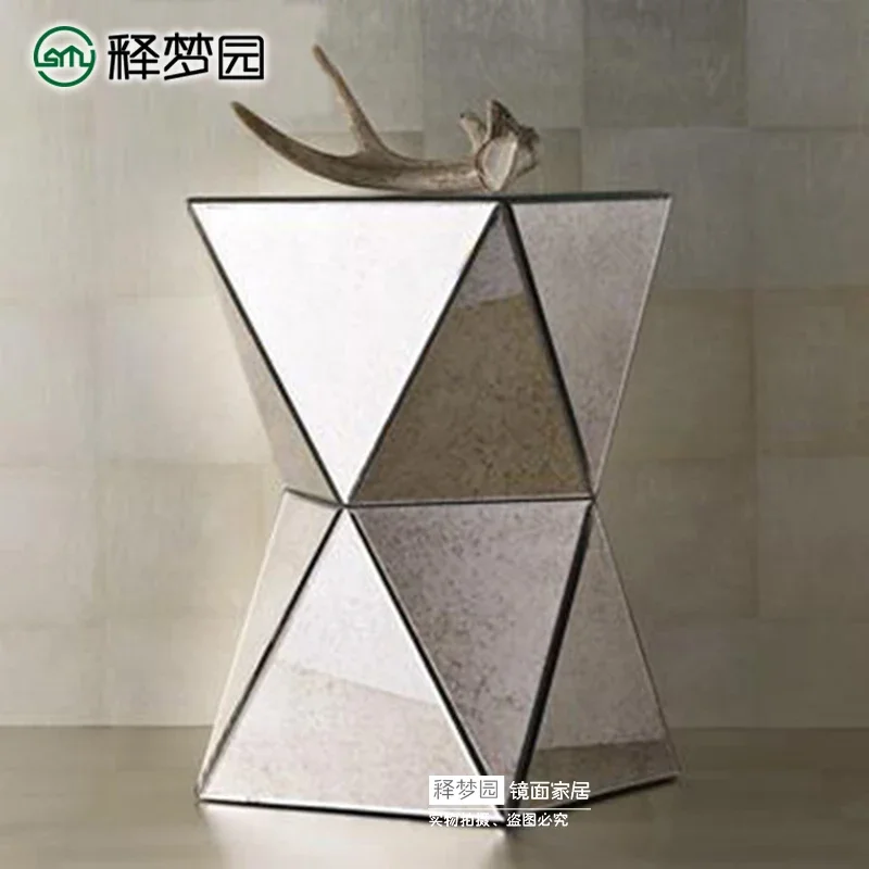 Dream Garden, mirror corner, glass edge, sofa, simple European neoclassical postmodern furniture F0460