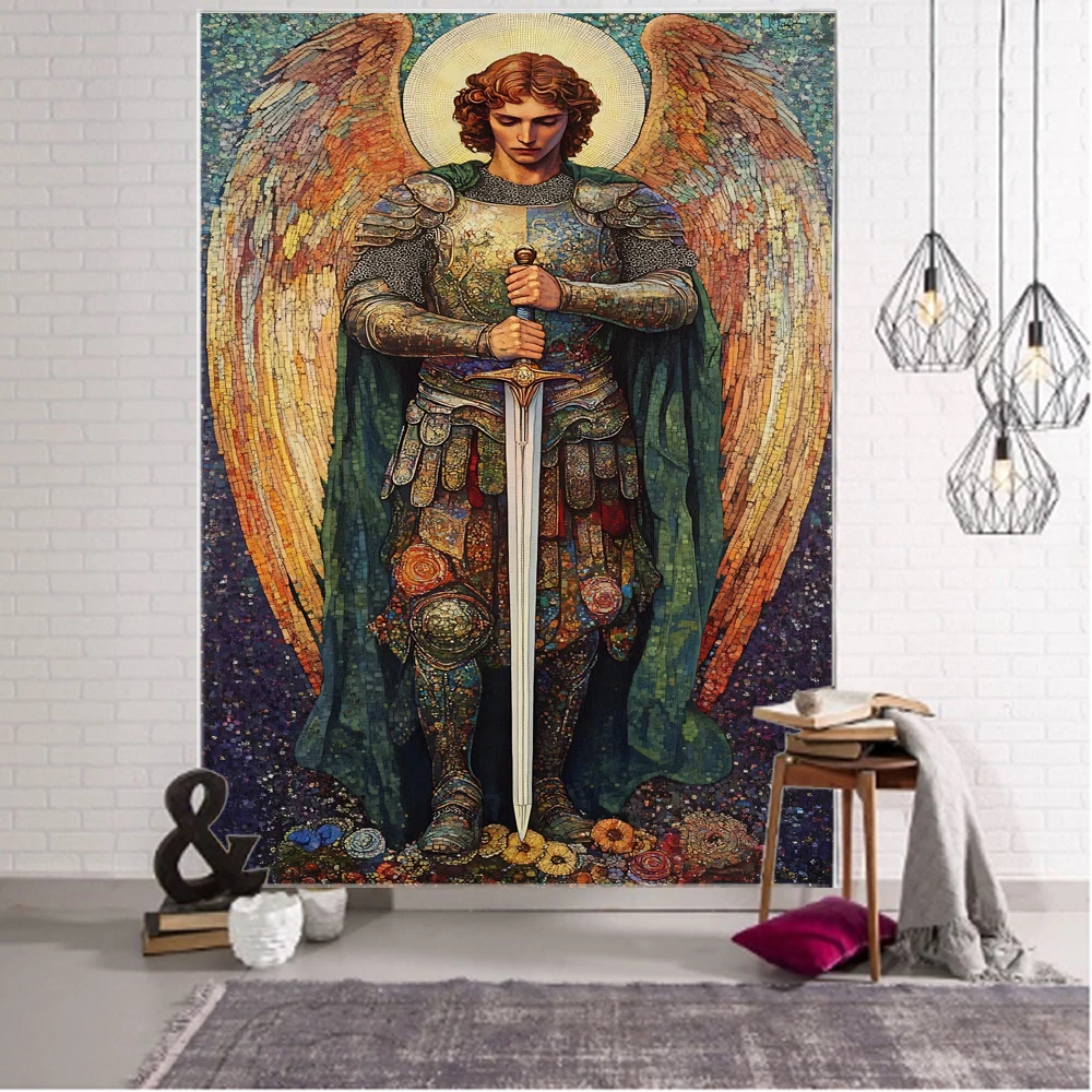 Tarot card angel mythology background decoration tapestry Tarot card Bohemian hippie wall decoration tapestry Home decoration