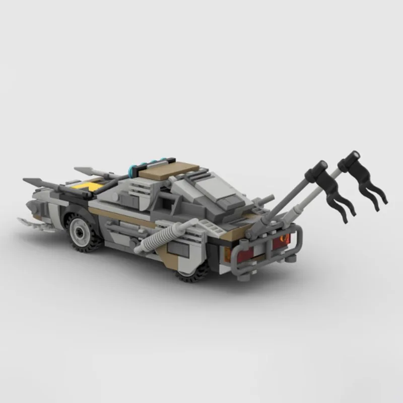 Post Apocalypse Muscle Car Building Blocks MOC Retro Ride DIY Bricks Assembly Toy For Horror Fans Collectors Hobbyists