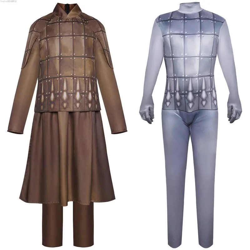 

New Anime Costume Halloween Terracotta Warriors Set Stage Performance Clothes Xi'An Terracotta Warriors Straight Hair