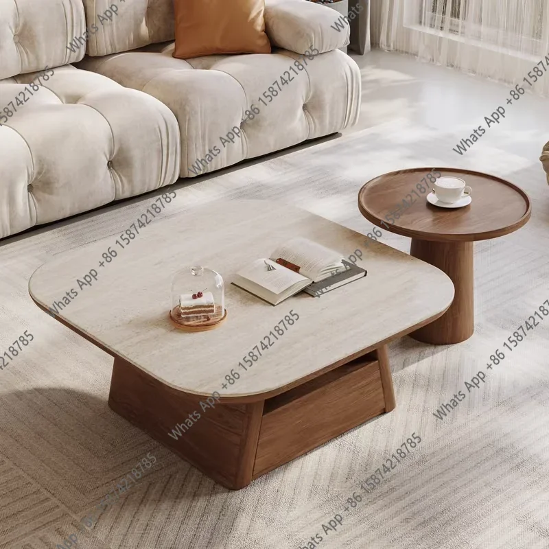 X68 Luxury Modern Coffee Table Living Room Unique Cheap Space Saving Aesthetic Side Table Service Mesa Auxiliar Postmodern Furni
