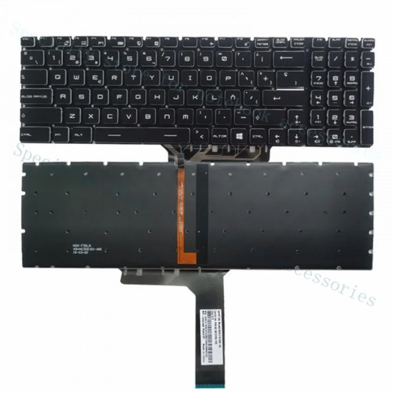 A++ New Spanish Keyboard for MSI GF62 GF62VR GF72VR GP73 LEOPARD MS-17C6
