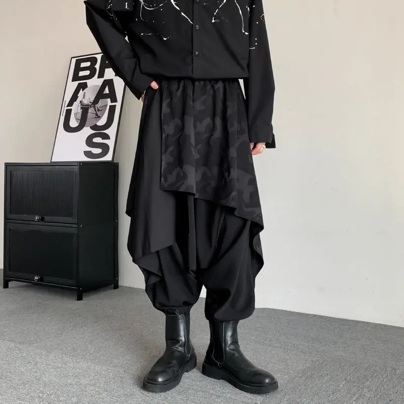 

Unisex Samurai Hakama Pants for Men and Women Y2K Style Wide Leg Black Trousers Japanese Harajuku Dark Aesthetic Streetwear