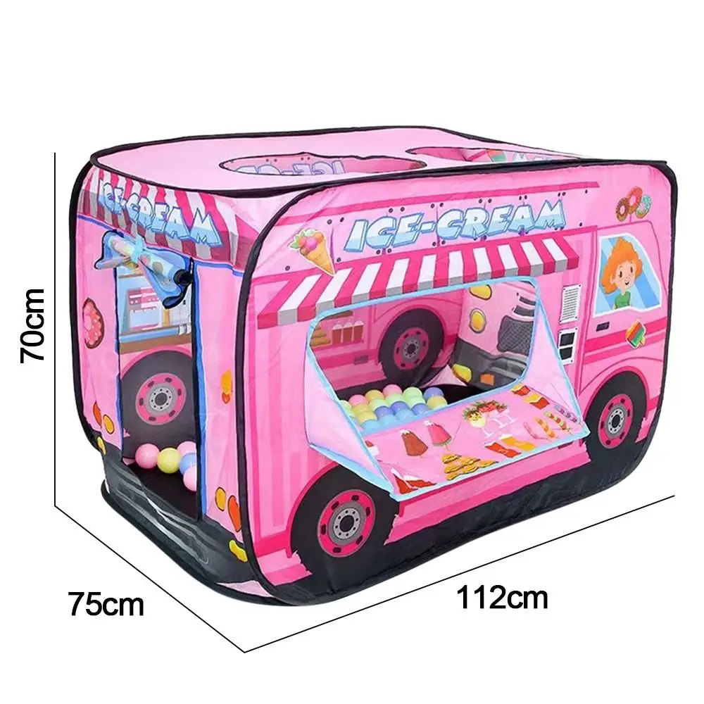 Tente de crème glacée pliable pour enfants, jouets, tente de jeu robuste pour enfants, pratique avec sac de transport, maison de jeu pour salle d'enfant