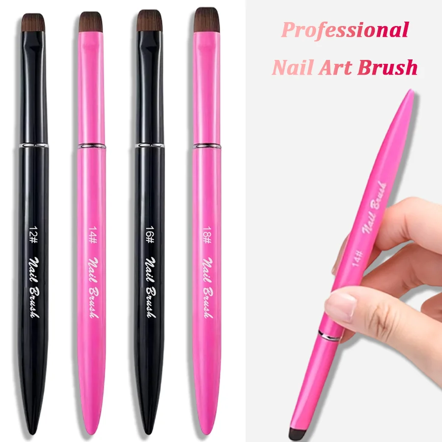 1/4pcs 3-in-1 French Nail Brush with Multi-Functional Tips - Fine Nail Art Brush for Gel & Acrylic Nails, Precise Cleaning
