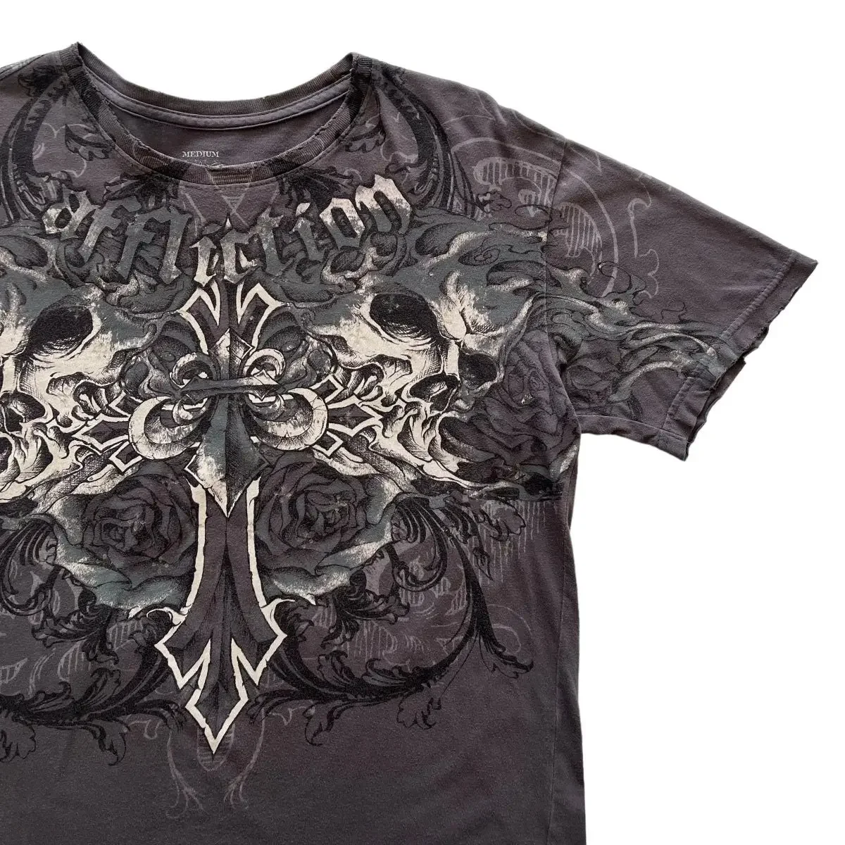 Y2k Pain T-Shirt Hip Hop Skull Graphic New Harajuku Round Neck Oversized T-Shirt Short Sleeve Tops Gothic Clothing Street Wear