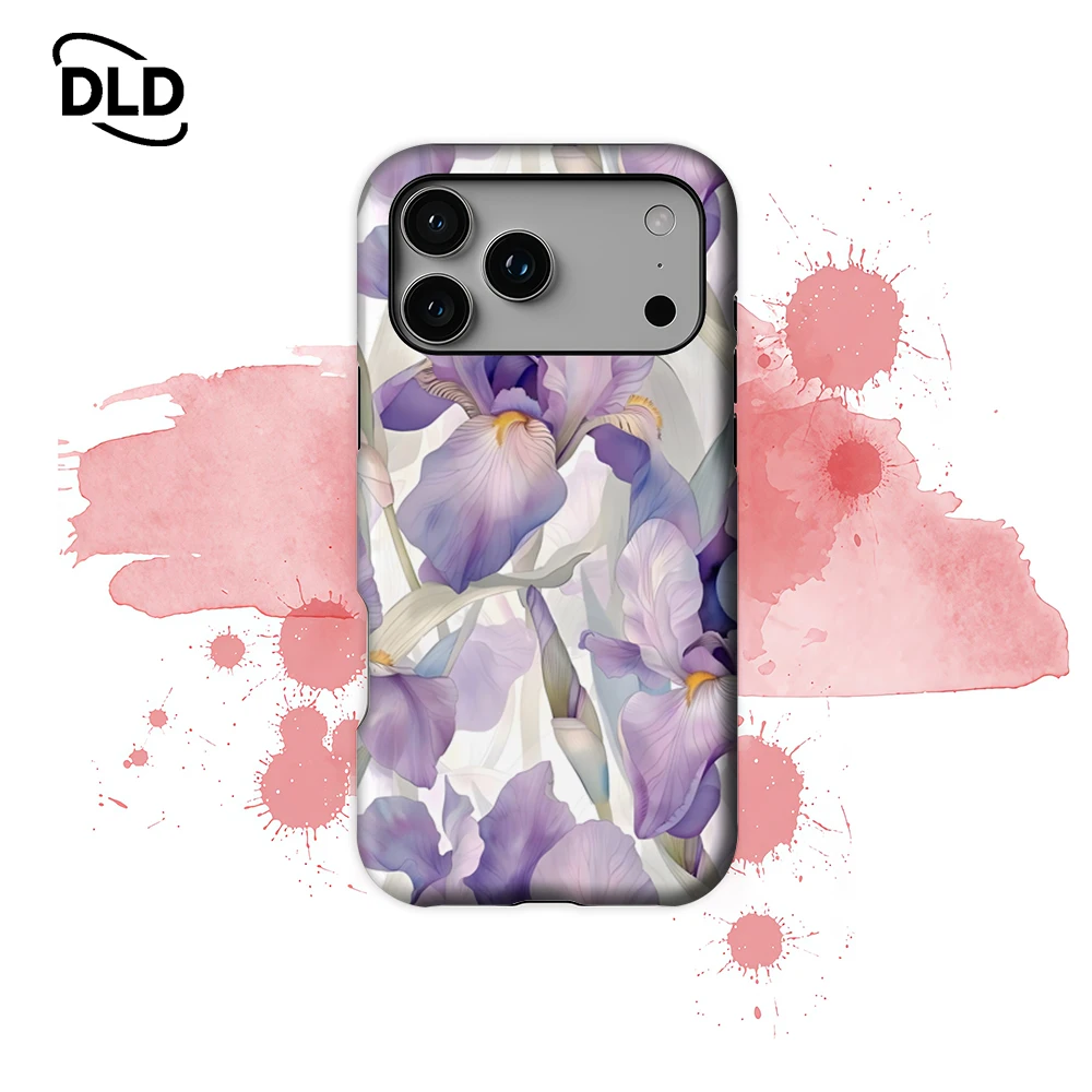Lavender Iris Phone Case for Magnetic Phone Case for IPhone 17 16 15 14 Pro Max Plus Single Double-layer Tough Case