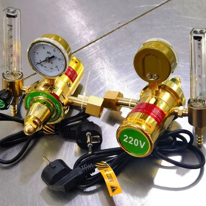 stable output WX-59 Heated CO2 Meter All-copper Carbon Dioxide Decompressor Gauge Pressure Gauge 12MPA Carbon Dioxide CO2 Decomp
