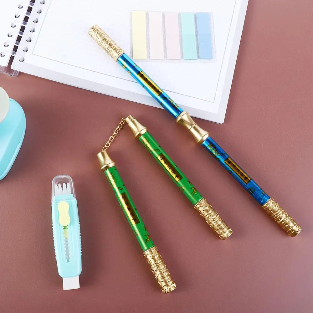 

Cute School Office Random Stationery Students Ballpoint Pen Nunchakus Neutral Pen Writing Signing Pen Golden Cudgel Gel Pen