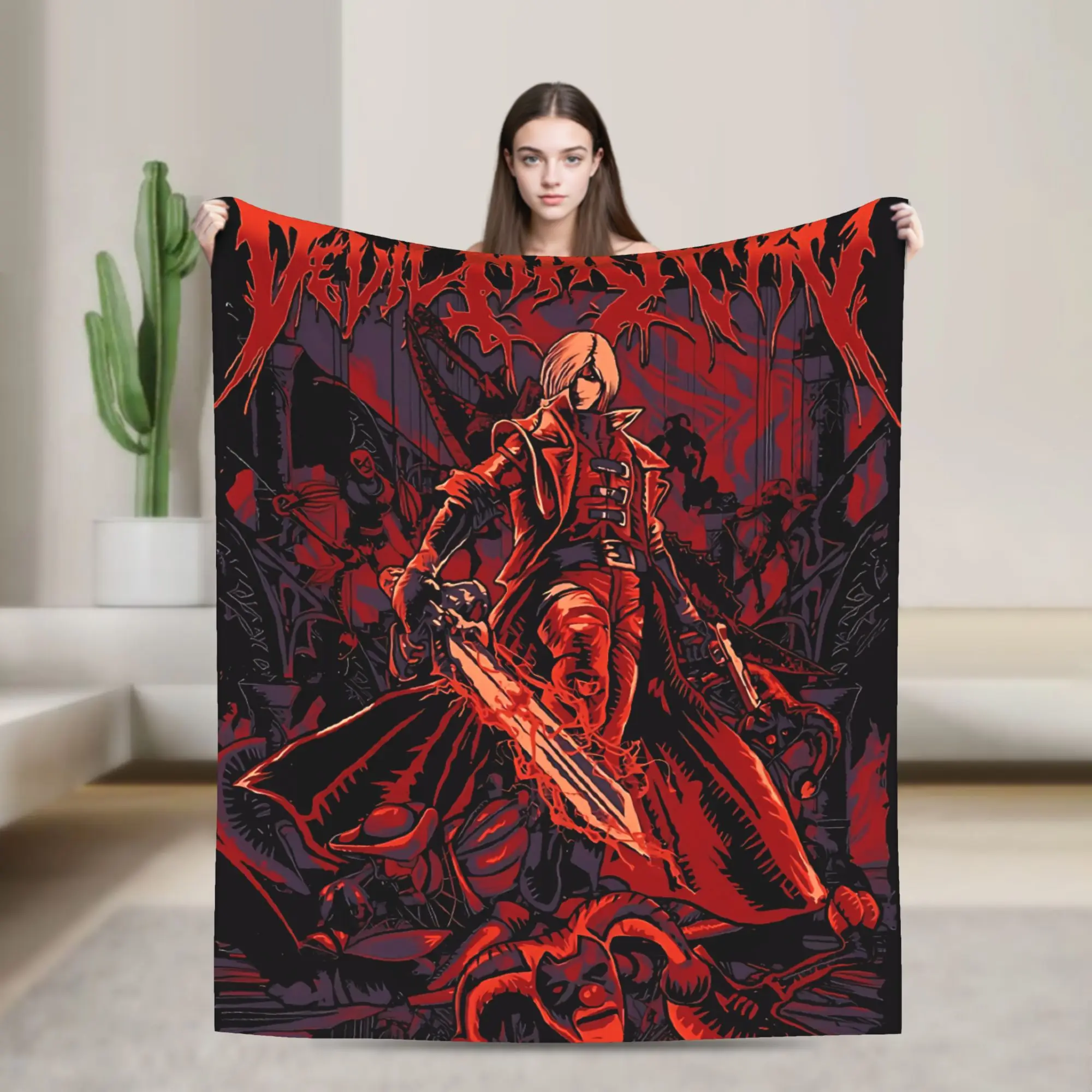 

Devil May Cry 5 Dante Blankets Quality Super Soft Throw Blanket Winter Picnic Living Room Print Bedspread