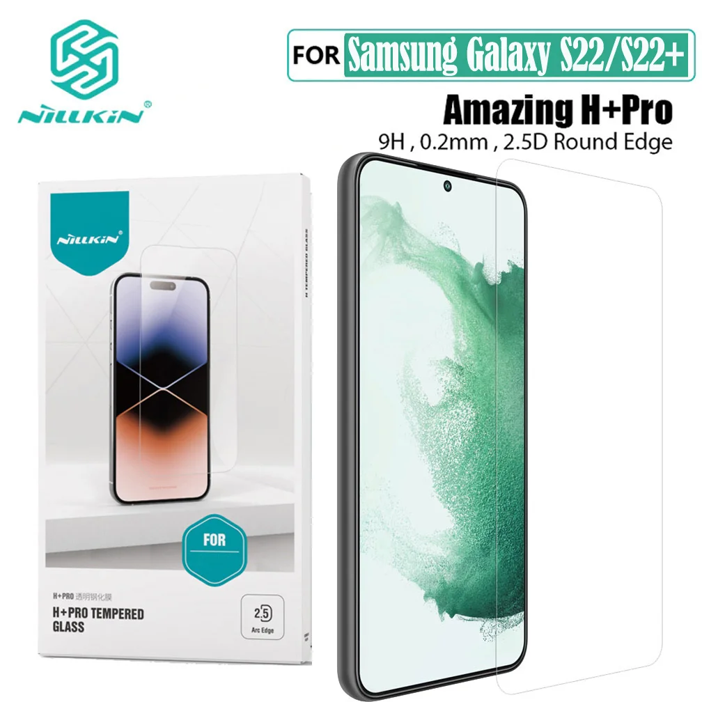 For Samsung Galaxy S22 /S22+ Plus 5G Tempered Glass Screen Protector Nillkin H+PRO 2.5D 9H 0.2mm Glass Film For Samsung S22 Plus