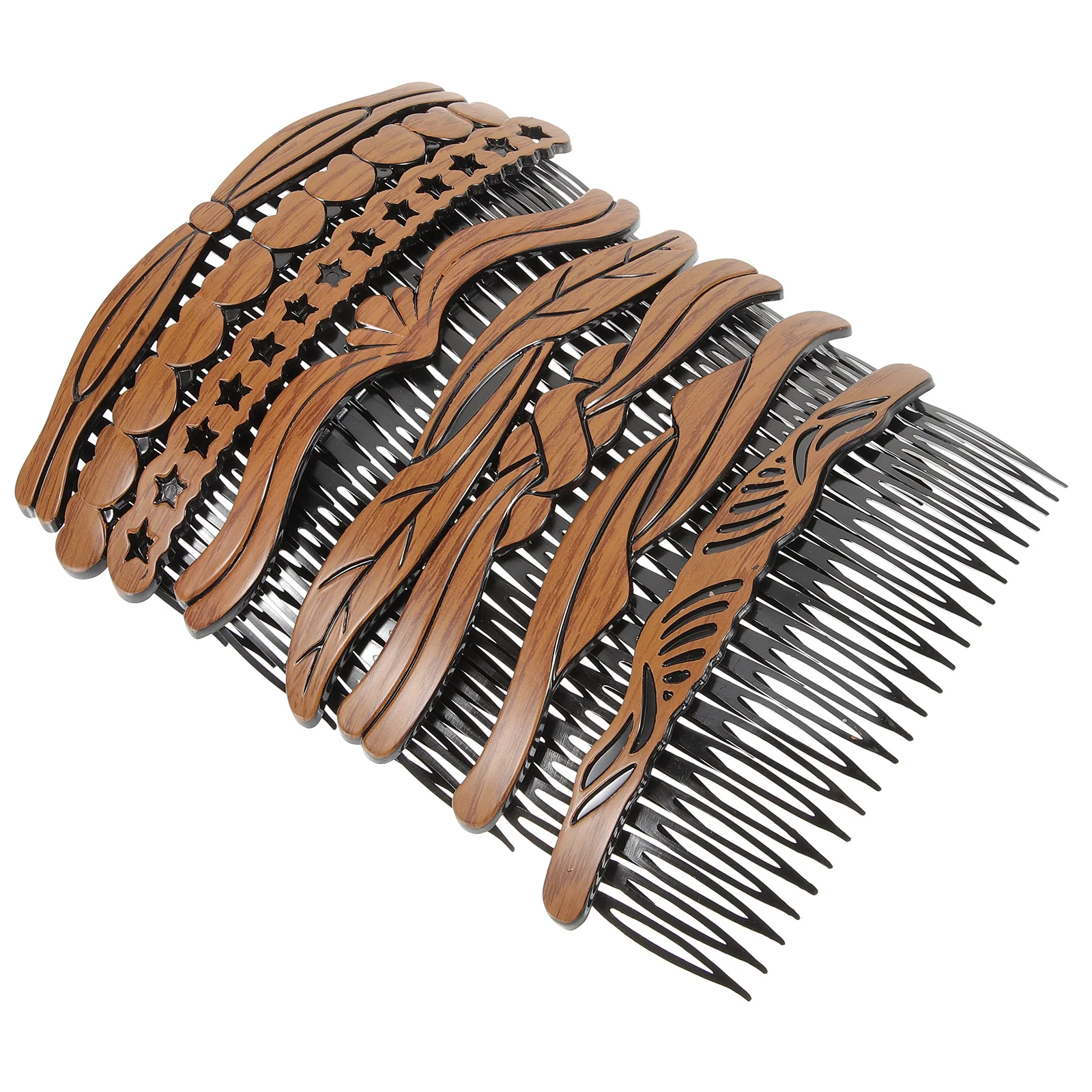 

8Pcs Hair Fork Comb with Polished Wide Teeth Wooden Style Inserted Comb for Scalp Massage Detangling for Women Girls Boys Adults