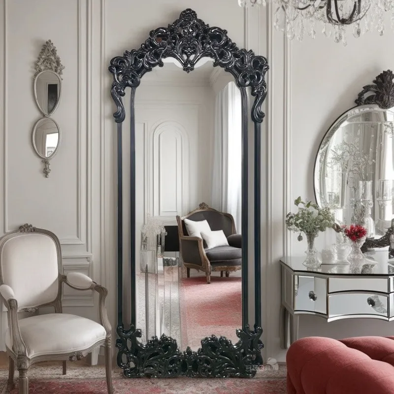 Apartment Gold Big Decorative Mirrors Wall Nordic Design Luxury Mirrors Full Body Black Modern Specchio Home Decorations