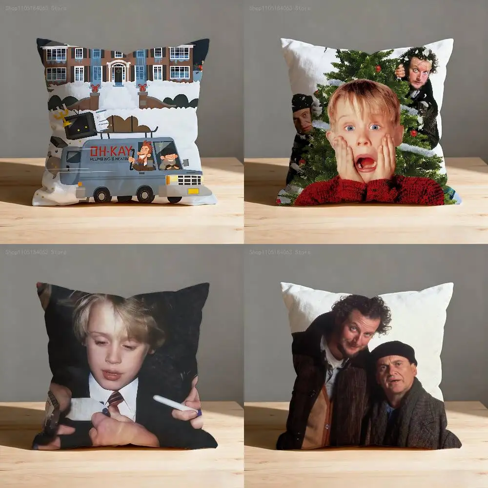 

H-Home A-Alone Pillow Case For Sofa Decor Car Office Room Printing Cushion Cover Decorations and Protector